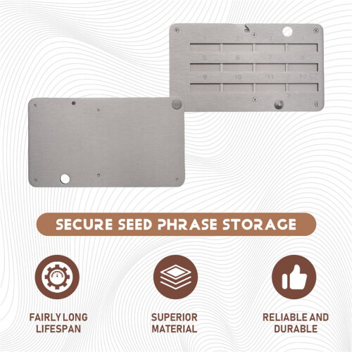 Plates Wallet Crypto Cryptocurrency Storage Crypto Wallet for Bitcoin Hardware Cold Backup Mechanical Code Record Book 1