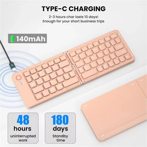 Russian/Hebrew/Spanish/Portuguese Folding Keyboard  Keyboard Portable for Tablet PC Android IOS Windows 1