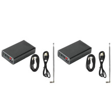 2X Transmetteur FM 2000 M 0,5 W 76-108 MHz, Écran LCD Numérique, Transmetteur Stéréo FM, pour Églises, Voiture, Campus, Station de Radiodiffusion