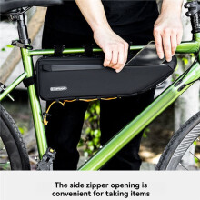 RZAHUAHU Bike Frame Storage Bag 3L Rainproof Top Tube Bag Adjustable Straps Organizer Bike Triangle Frame Bag