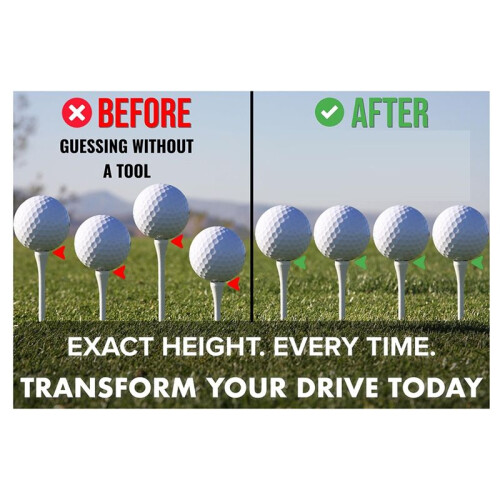 HeightRight Justerbar  Tee Height Tool - Precision Tee Height Setter för Konsekvent Swing  Training 2