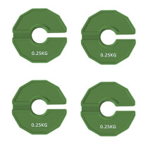 4 St Gym Micro-Type Plattor Hantel Fractional Weight Plate Gummi Tilläggsvikter för Styrketräning, 0,25 Kg Grön