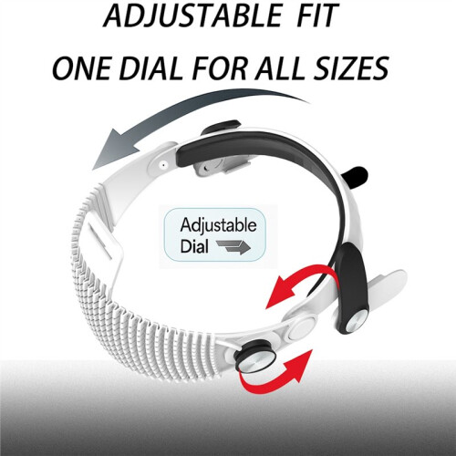 Adjustable  Strap with Frame for Meta Quest 3 / Quest 3S Comfort Pressure Relief VR Accessories White