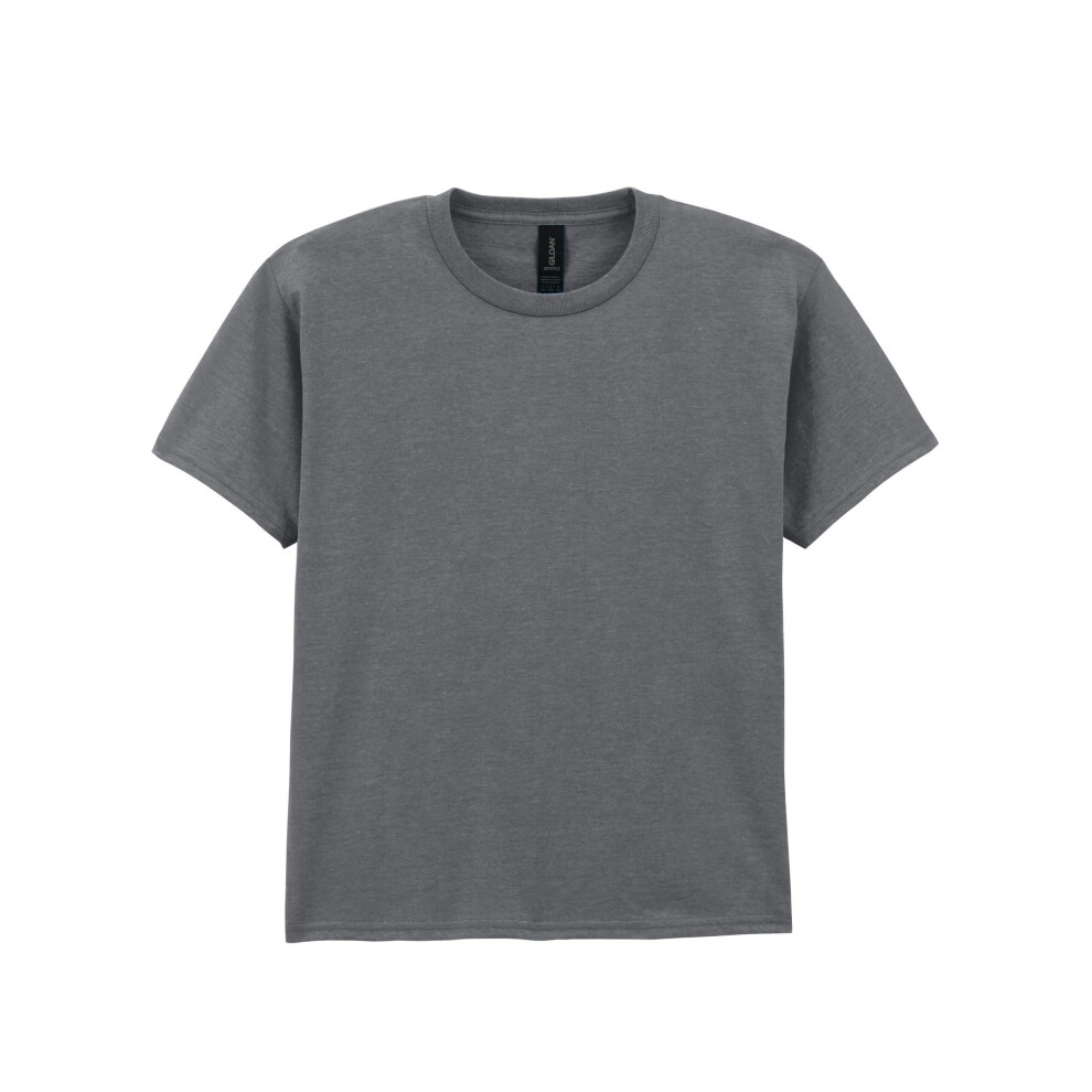 Gildan (12-14 Years, Graphite Heather) Childrens Unisex Soft Style T-Shirt