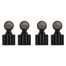 4X Clignotants de Moto Clignotants LED Feu de Freinage Universel pour Touring Softail Sportster Dyna Noir