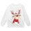 Kids Christmas Pullover Reindeer Print Round Neck Long 4