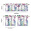 Purple Flower Bird Kitchen Curtains Set 3 pcs 6