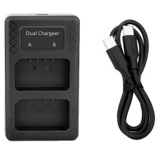 Portable 2-Slot Battery Charger for V1/V860III Series Flash Speedlite Batteries VB26A/B/30 Charging Case 5V/3A 15W