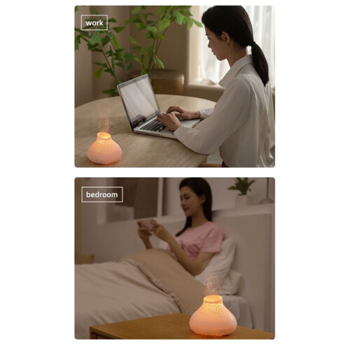 Flame Diffuser 130ml Bonfire Diffuser Colorful Flame Humidifier Small Essential Oil Diffuser for Room Office A