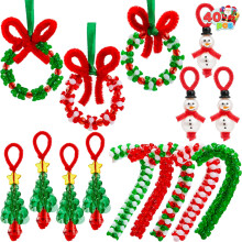 Conjunto de 40 Adornos Navideños DIY Colgantes Cuentas Multicolor — manualidades infantiles navidad