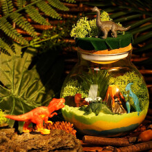 Kit Creativo de Terrario de Dinosaurios Lámpara de Noche Mágica Multicolor — juguetes educativos niños