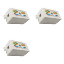 3X Boîte de Jonction RJ45 Cat6 pour Accessoires de Connexion de Câbles Réseau Ethernet