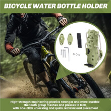 Portabotellas Universal para Bicicleta, Ajustable, para Manillar de Bicicleta de Montaña o Carretera, Color Verde.