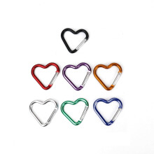 Carabiner Clip Hook Keychain Heart Shape Aluminum Alloy