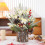 Mini Pre-Lit Christmas Tree with Berries Pinecones Flocked 1