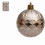Double Rhombus Embossed Ball Ornaments Beige 6-Pack 1