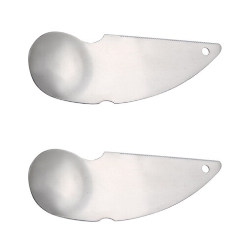 Cuillère coupe-kiwi en acier inoxydable (2 pièces)