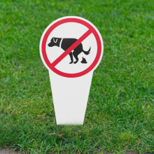 Panneau extérieur pour déjections canines - Rappel jardin/cour - 1 pièce