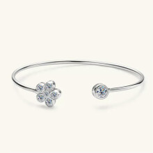 Βραχιόλι Moissanite Cuff από ασήμι 925, γυναικεία κοσμήματα από ασήμι 925