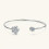 Βραχιόλι Moissanite Cuff από ασήμι 925, γυναικεία κοσμήματα από ασήμι 925 1