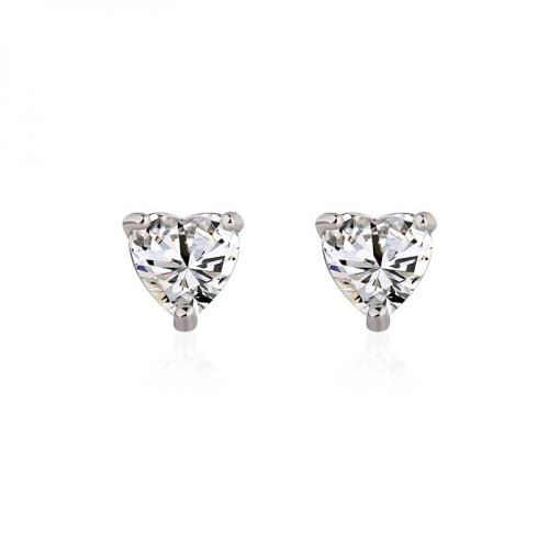 Brincos de prata de lei 925 com zircônia cúbica.