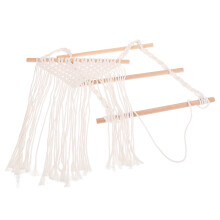 Étagère murale en macramé pour pinces à cheveux, 120 x 33 x 2 cm, coton