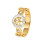 Lebensbaum-Hohlring, Edelstahl, Vintage-Gold, Größe 9 1
