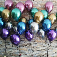 Ballons en latex métallisé violet, 25 cm (10 pouces), lot de 50