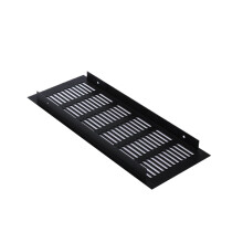Rejilla rectangular de aleación de aluminio de 250 mm, color negro mate.