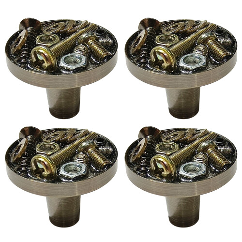 Steampunk metal dørhåndtag zinklegering 4 stk. sort