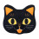 Coussin décoratif d'Halloween Chat Noir 18x18 1