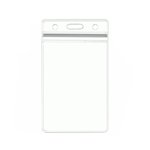 ID Badge Holder Sleeve Clear Vertical 3x4in 10Pcs