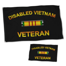 Vlajka vietnamských veteránů, oboustranná, 3x5 stop
