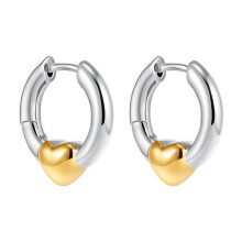 18k vergulde oorringen met hartvormig design voor dames