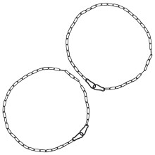 Gate Chain Lock Stainless Steel 100 cm 2 pcs