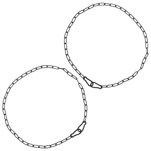 Gate Chain Lock Stainless Steel 100 cm 2 pcs