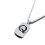 Collier pendentif initial en acier titane unisexe AZ 1