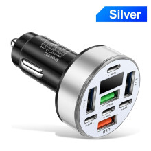 Bil hurtiglader 40W med 8 utganger og spenningsdisplay