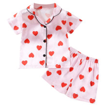 Kids Pajama Set Red Heart Graphic 2-Piece 130 Size