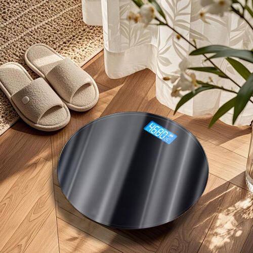 EGYMEN USB rechargeable glass bathroom scale with