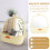 Miroir sur pied jaune pour coiffeuse 1
