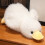 Pluche knuffeleend, geel/wit, 1 stuk 1