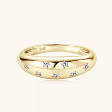 Moissanite Dome Star Ring 925 Sterling Silver Size 5-10