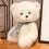 Plüschteddybär mit Schal, 23 cm, 4 Farben 1