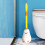 Ensemble brosse de toilette murale flexible avec couvercle 1