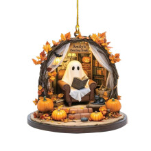 Halloween-haamukirjakoriste kurpitsa aavemainen akryyli 1 kpl