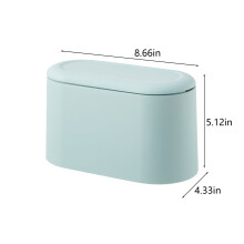 Mini odpadkový koš pro obytný víko, modrý plast, 1,5 l