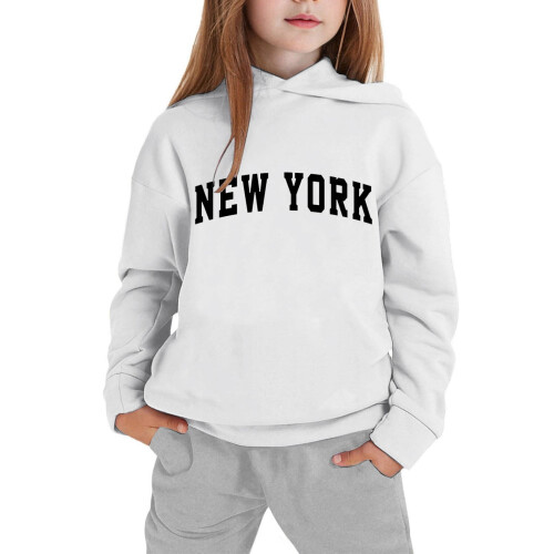 Girls' Soft Oversized Tracksuit Set Size 6-7 Years White