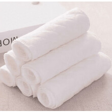 Lingettes absorbantes en coton blanc, lot de 12