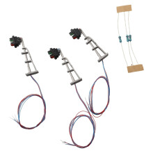 Modelspoorbaan N-schaal seinen, 2 leds, groen en rood, 3 stuks